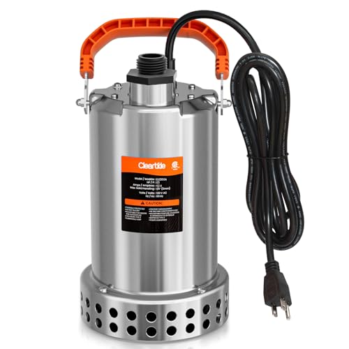 Stainless Steel Submersible Utility Water Pump (1/2 HP Stainless Steel Sump Pump)