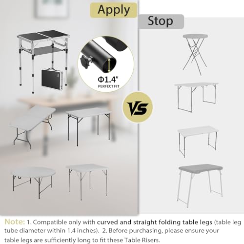 4pcs Folding Table Leg Extenders