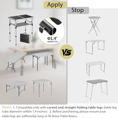 4pcs Folding Table Leg Extenders