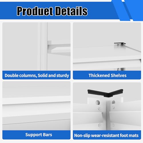 3 Tier Garage Shelving Heavy Duty (White)