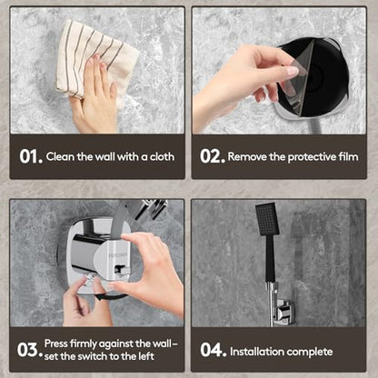 360° Swivel Shower Head Holder with Suction Cup