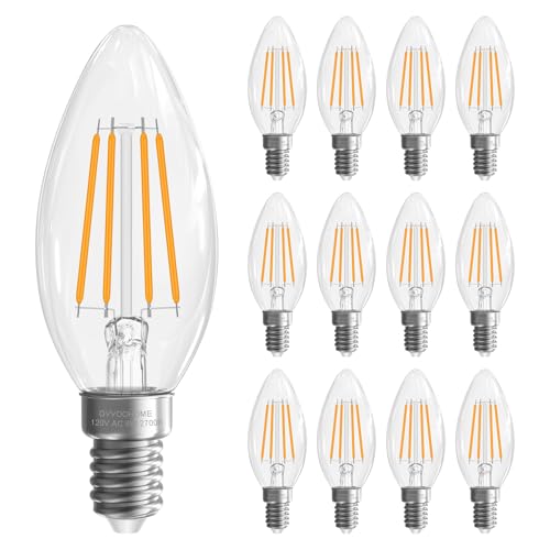 E12 Light bulbs (12 Pack - 6w / Warm White)