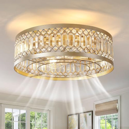 Gold Fandelier Ceiling Fans with Lights
