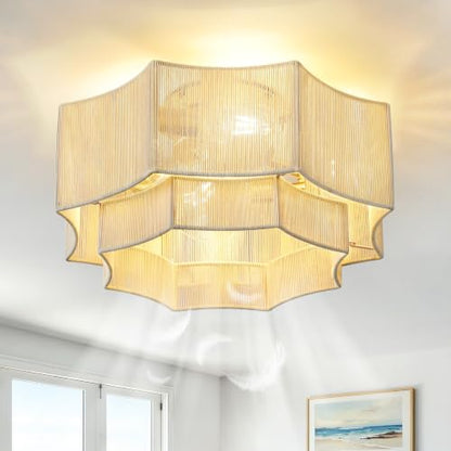 Boho Ceiling Fan with Light