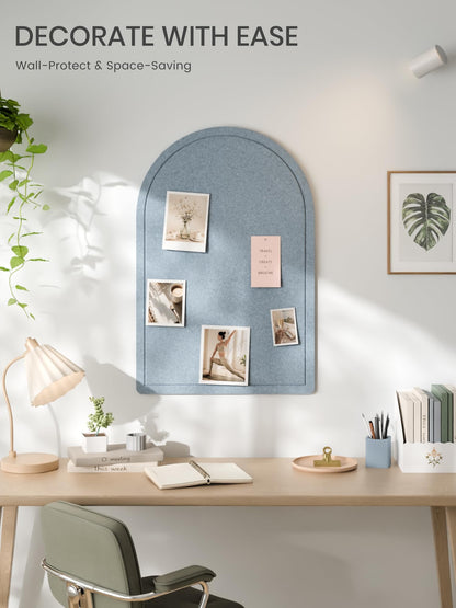 Large Arched Felt Bulletin Board 35.4''×23.6'' (Coastal Haze)