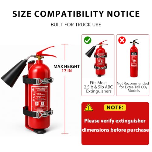 Heavy Duty Fire Extinguisher Mount Bracket for 2.5 & 5lb