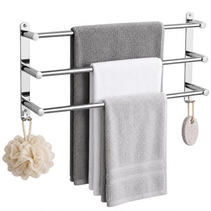 Bathroom Towel Rack with Shelf and Towel Bar