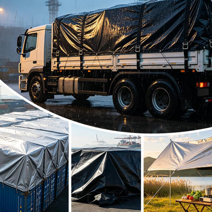 Tarps Heavy Duty Waterproof 8'x10' (Silver/Black / 8' X 10')