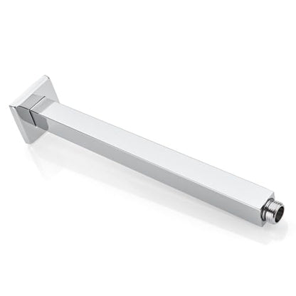 Square 12 Inch Ceiling Mounted Shower Arm With Flange