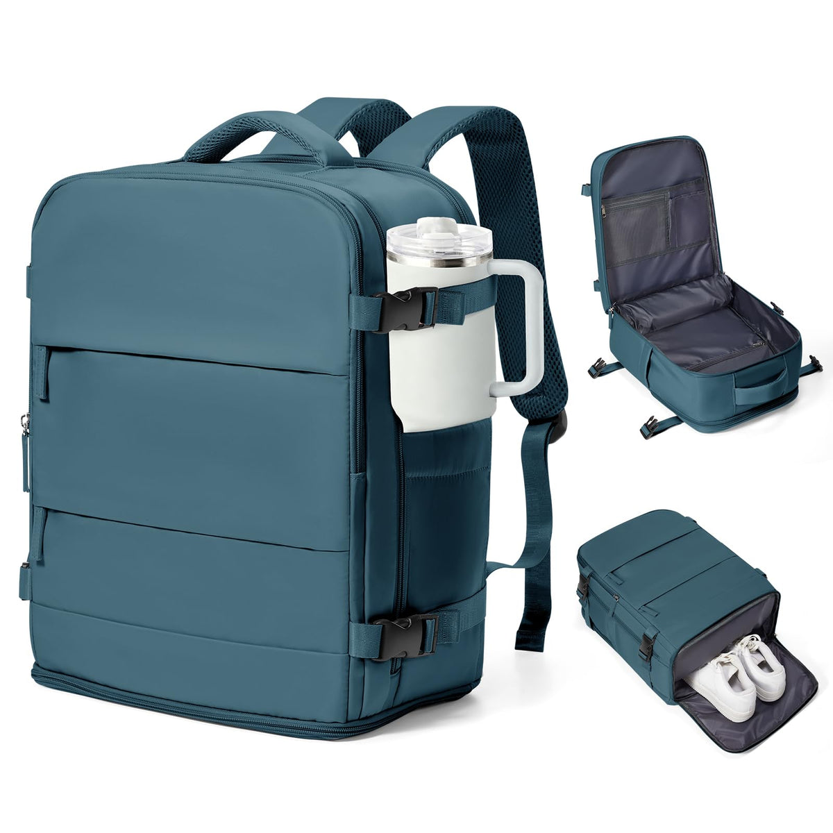 Travel Backpack Carry On for Women Man Gym Backpack with Laptop Compartment Mochila de Viaje Teacher Personal Item Backpacks Airplane Accessories Must Haves Peacock Blue (Peacock Blue / 20 liters)