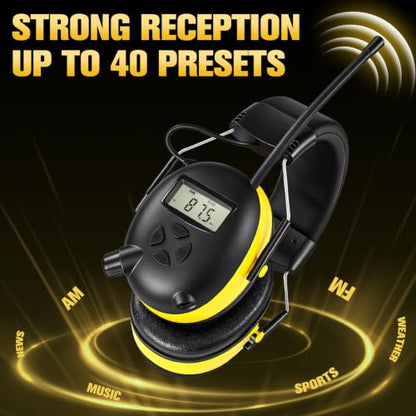 AM FM Radio Headphones for Mowing