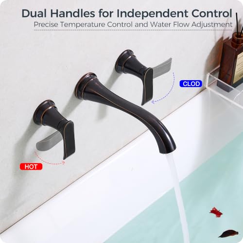 Oil Rubbed Bronze Wall Mount Tub Faucet (Oil Rubbed Bronze - Antique)