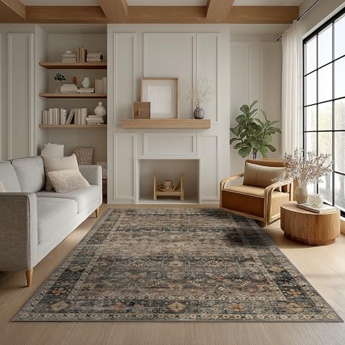 Washable Area Rug 4×6 for Living Room (Camel / 4' x 6' (Rectangular))