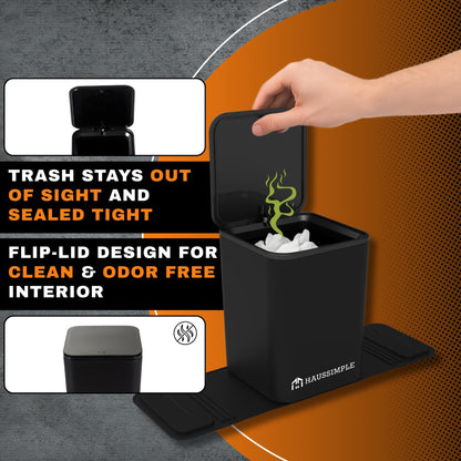 Car Trash Can (Black with Lid / Medium)