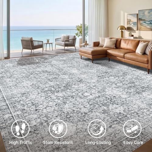 8x10 Area Rugs (Light Grey / 8' x 10' (Rectangular))