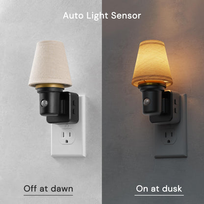 Night Lights Plug into Wall (Round Platform-3CCT / 2 Pack)