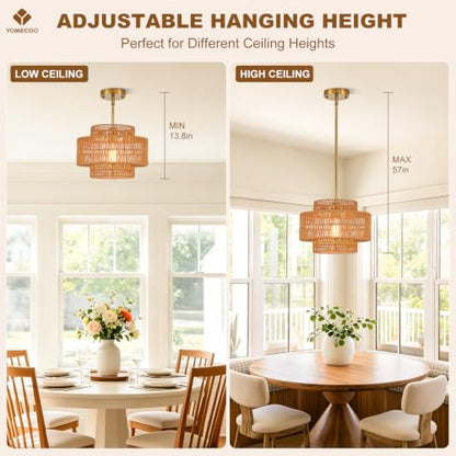 Hand Woven Rattan Chandelier