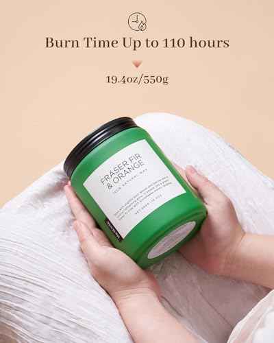 Fraser Fir Orange Christmas Scented Candle Non Toxic 19.6Oz 110H (Large Jar / FraserFirOrange)