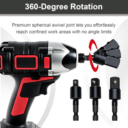 Flexible Drill Bit Extension and Right Angle Adapter Set