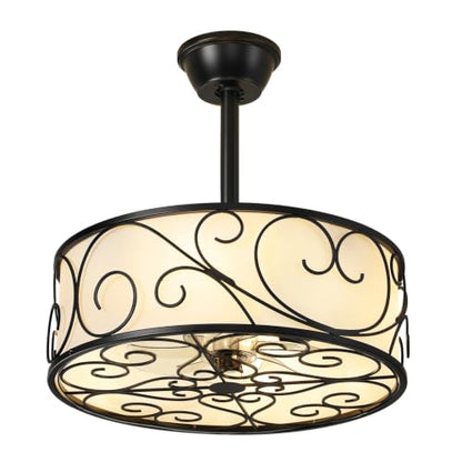 Caged Ceiling Fan with Light
