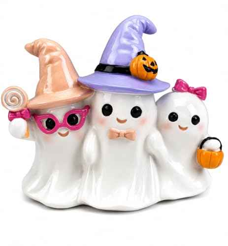 Halloween Decoration Indoor Ghost Figurine (White Ghost Trio)