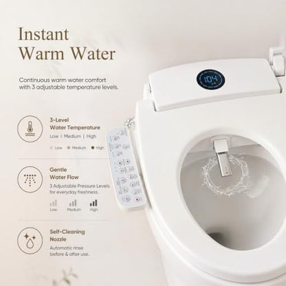 Electric Bidet Toilet Seat Elongated