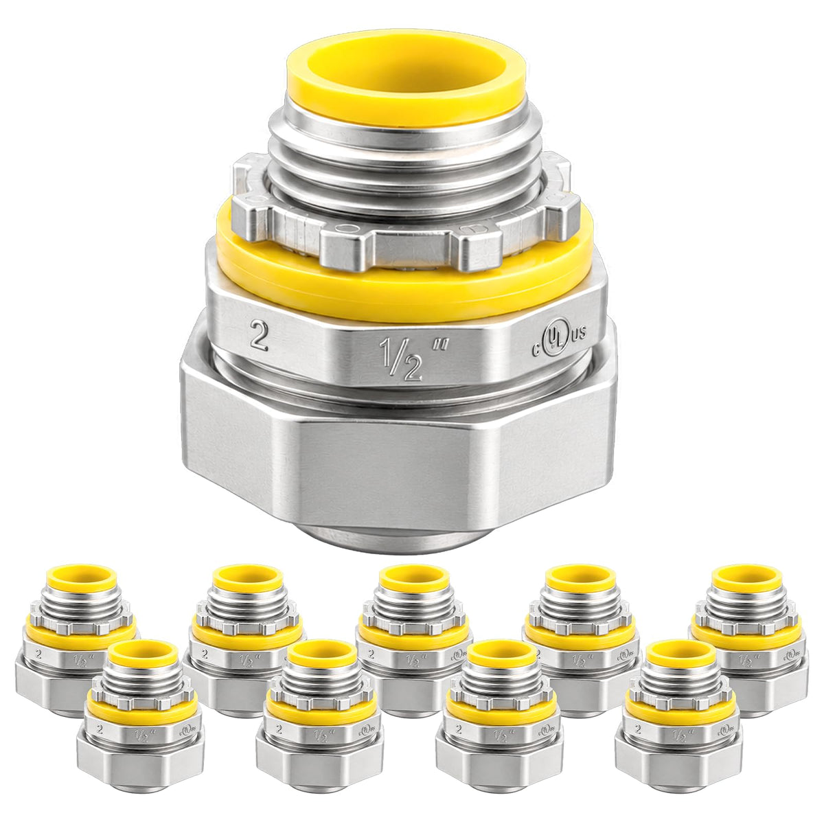 10 Pack Liquid Tight Connector Straight 1 (0.5 Inch)
