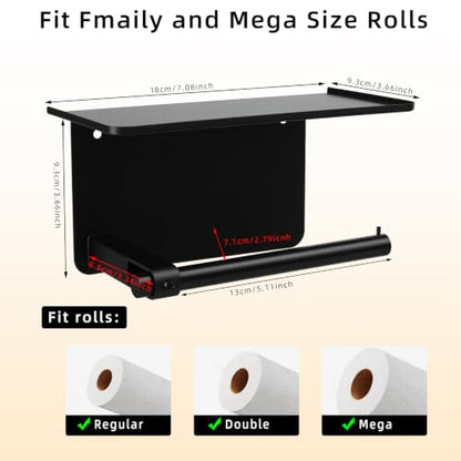 Toilet Paper Holder with Shelf
