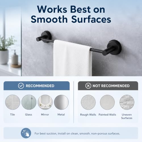 Suction-Cup-Towel-Bar for Bathroom Wall