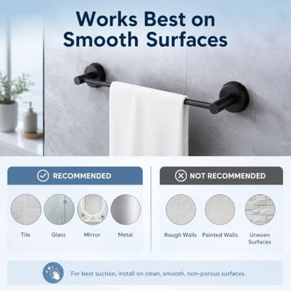 Suction-Cup-Towel-Bar for Bathroom Wall