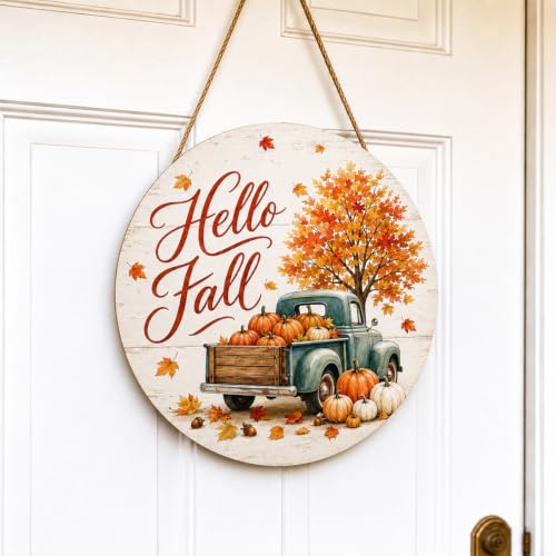 Fall Door Decor Wooden Welcome Sign