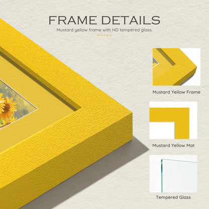 11x14 Mustard Yellow Picture Frame (Mustard Yellow Frame Yellow Mat / 11x14)