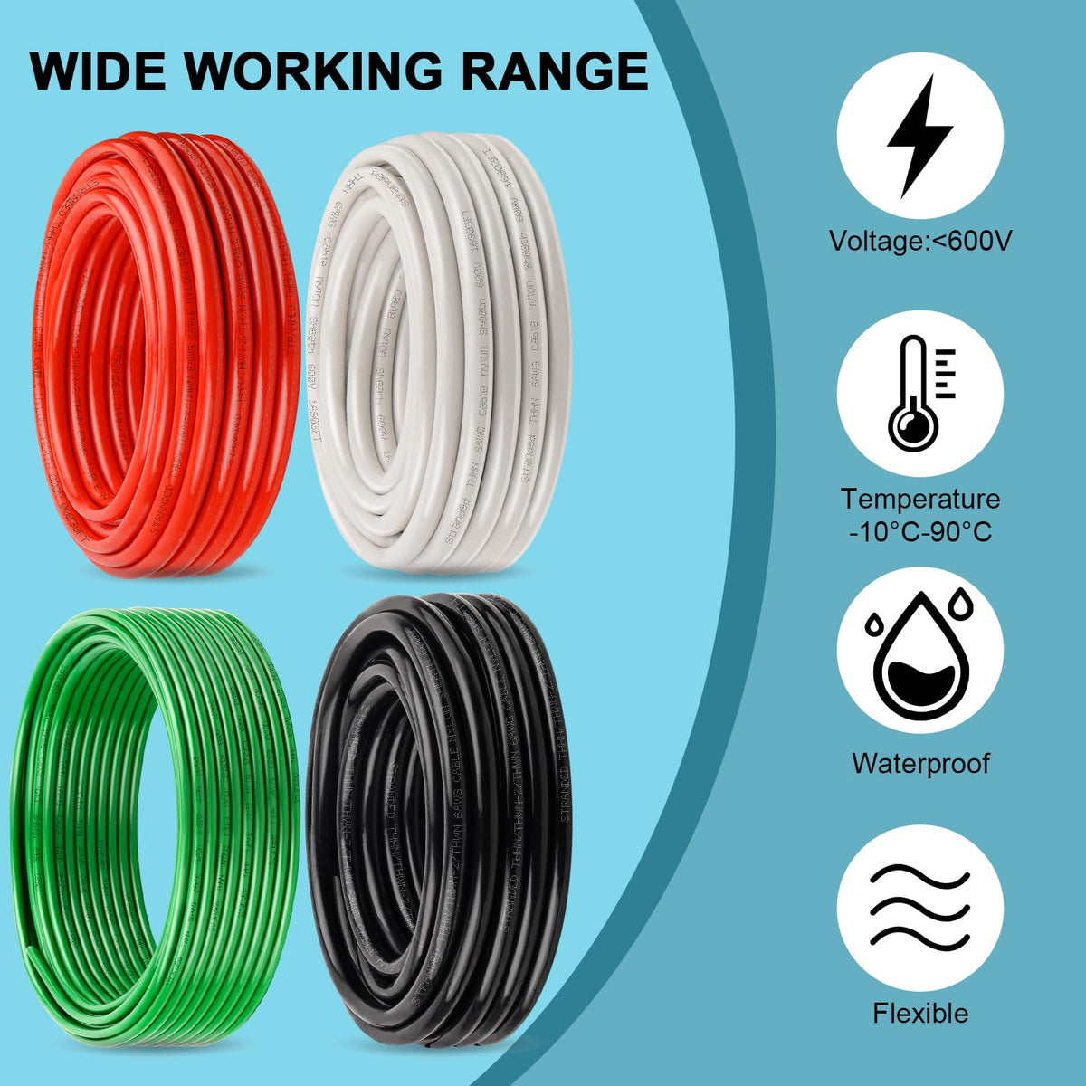 5 FT 6 AWG THHN Stranded Copper Wire (5 FT)