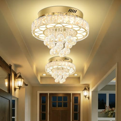 Flush Mount Crystal Chandelier