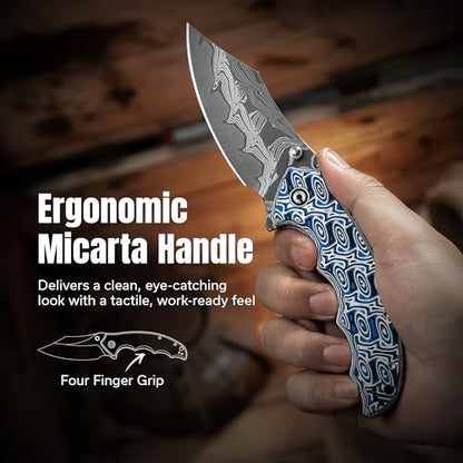 Pentad Pocket Knife (Blue / White)