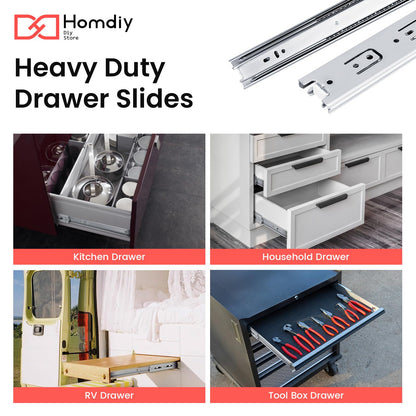 10 Inch Heavy Duty Drawer Slides Side Mount 100 LB Capacity (10 Inch)