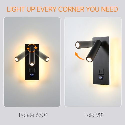 Wall Mounted Reading Light with USB
