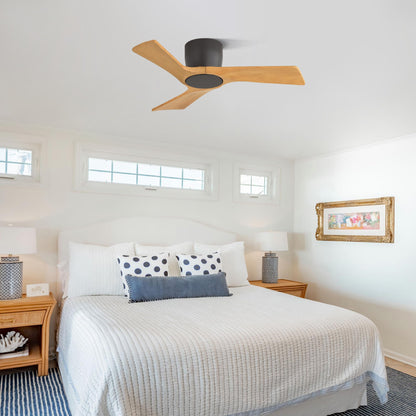36 Inch Ceiling Fan without Light (Dark Gray/Beech Wood / 36")