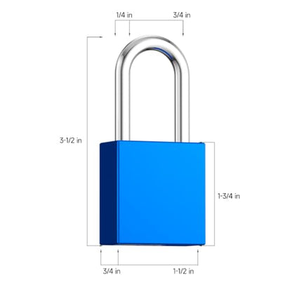 5 Pack Aluminum Safety Padlocks