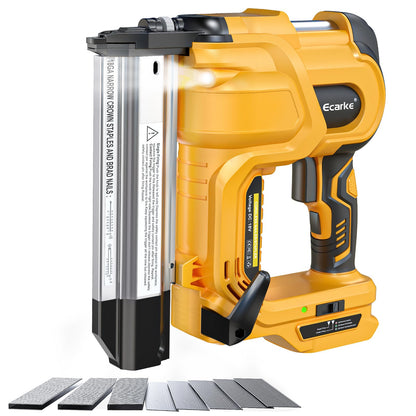 Cordless 2 Inch Brad Nailer Compatible with DeWalt 20V Battery (Yellow)