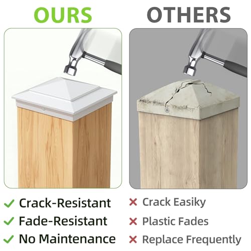 Pyramid Aluminum Post Caps for Actual 4x4 Vinyl Posts