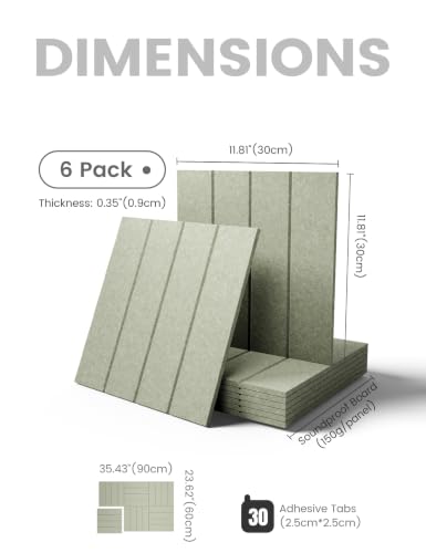 36" x 24" Large Felt Bulletin Board (Sage / Bold-stripe 6-pack)