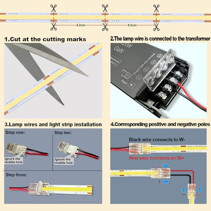 24V CCT COB LED Strip Lights Kit