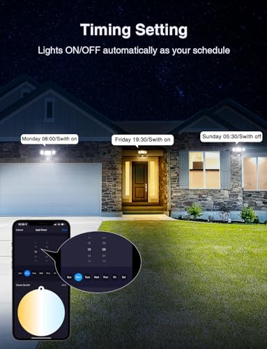 65W Smart Outdoor Security Lights with Motion Sensor