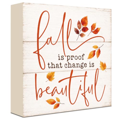 Fall Decorations for Home Wood Sign Fall Decor Shelf Decor