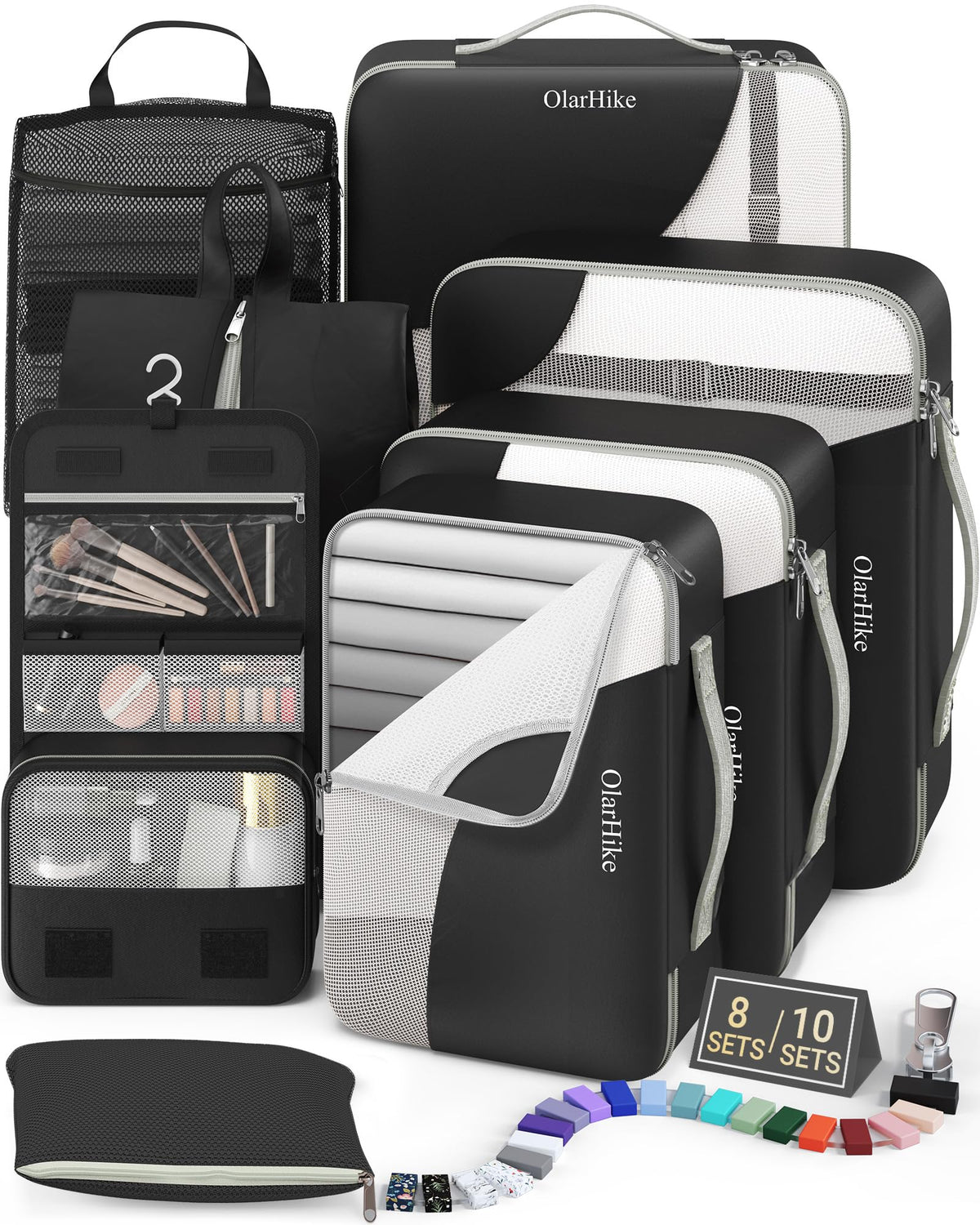 Packing Cubes for Travel (03 Black)