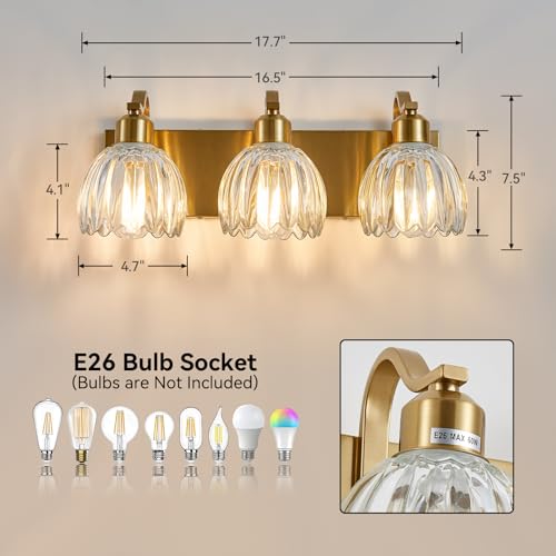 Crystal Vanity Light Fixture Over Mirror