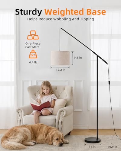 Arc Floor lamp with Remote and Button