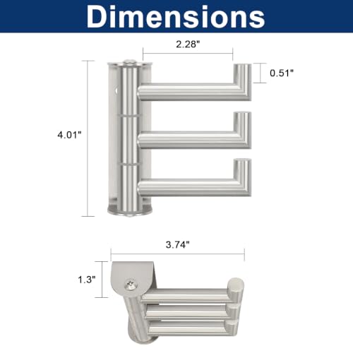 Swivel Towel Hook 3 Arms