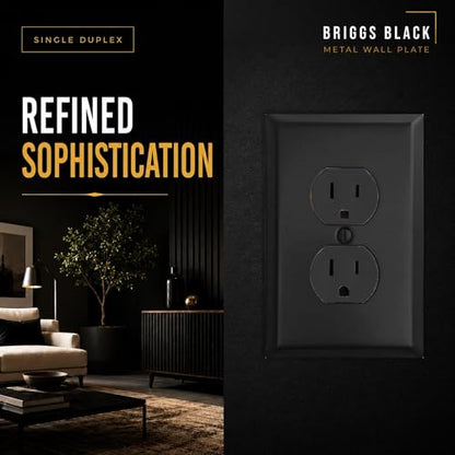 84 Black Metal Wallplate